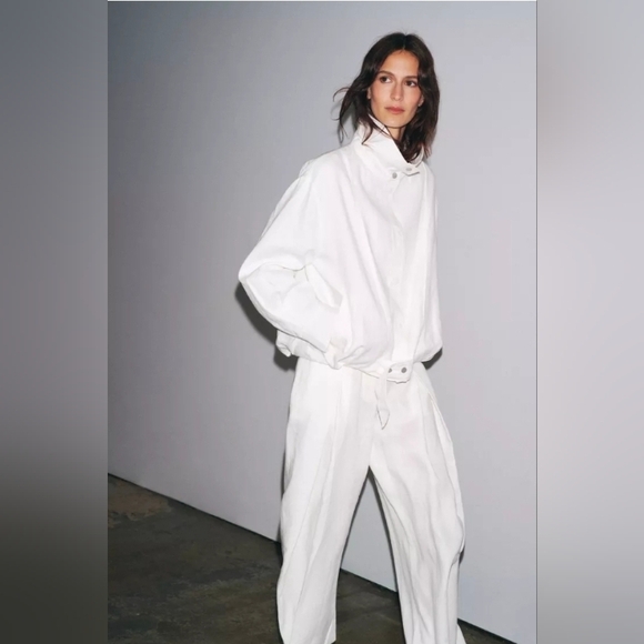 100% LINEN BOMBER ZW COLLECTION - Picture 3 of 15